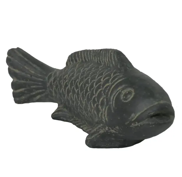 Artikelbild 2 des Artikels “Fisch auf Sockel, 25 cm L | aus Stein geschnitzt, handgefertigt & farbig “